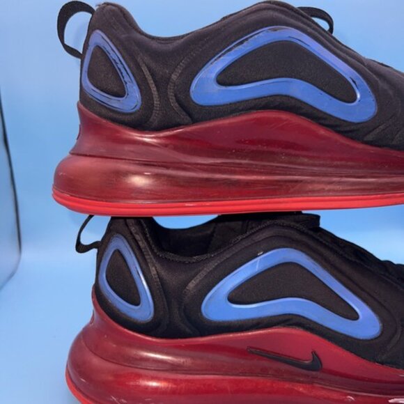 Nike Air Max 720 Black Red Blue Size Men 7 Running Shoe AQ3196-009 Women’s 8.5 - Picture 5 of 12